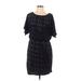London Times Casual Dress - Mini: Blue Print Dresses - Women's Size 10