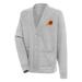 Men's Antigua Heather Gray Phoenix Suns Victory Button-Up Cardigan