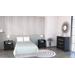 Myra 3 Piece Bedroom Set, Aralia Drawer Dresser, 2 Omaha Nightstands, Black / Light Oak - Depot E-Shop CBED114