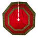 Kurt Adler Gathe Border Tree Skirt Holiday Shaped Ornament Fabric in Red | 72 H x 72 W x 1 D in | Wayfair TS0280