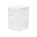 Thomas Martha Stewart Clear Plastic Storage Organizer Bin Set w/ Wooden Lid Plastic in White | 2 H x 3.75 W x 3 D in | Wayfair