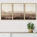 IDEA4WALL Framed Canvas Print Wall Art Set Pastel Watercolor Brown Landscape Nature Wilderness Illustrations Modern Art Decorative Nordic Abstract For Living Ro Canvas | Wayfair