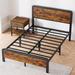 17 Stories Full Platform Bed Wood in Brown | 41.8 H x 57.1 W x 77.5 D in | Wayfair 86A044A8C05245A199E32196ADED454B