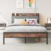 17 Stories Burrier Storage Bed Upholstered/Metal & Upholstered/Metal/Linen in Black | 38.78 H x 54.53 W x 81.26 D in | Wayfair