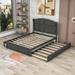 Red Barrel Studio® Feodosie Queen Size Wood Platform Bed w/ Twin Size Trundle & Drawers Wood in Gray | 47 H x 62 W x 84 D in | Wayfair
