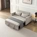 Latitude Run® Lateresa 54" Pull-Out Sofa Bed Loveseat - Adjustable Backrest w/ 2 Soft Pillows Polyester in Gray | 31.1 H x 54 W x 37.4 D in | Wayfair
