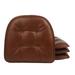Winston Porter Non-Slip Faux Leather Dining Room & Kitchen Seat Cushions, 16 X 15 X 2 Inches Polyester in Red/Brown | 2 H x 16 W x 15 D in | Outdoor Furniture | Wayfair