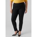 Slim-fit-Jeans VERO MODA CURVE "VMRUDY" Gr. 46, Länge 32, schwarz (black) Damen Jeans Röhrenjeans