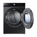 Samsung Bespoke 7.6 cu. ft. Ultra Capacity Gas Dryer with Super Speed Dry and AI Smart Dial in Brushed Black