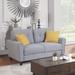 2 Piece Living Room Sofa Set, Linen Fabric Upholstered Couch Furniture Tufted Loveseat Sofa for Home, Studio or Office Etc