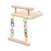 1PC Parrot Toy Parrot Standing Rod Swing Toy Funny Wooden Parrot Bite Swing Toy Creative Parrot Climbed Ladder Swing Toy Educational Parrot Chewing Swing Toy Practical Pet Birds Supplies for Home Pet