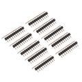 10 PCS 11 Pin 1x11 Single Row Straight Male 2.54 Pin Header Connector Strip Compatible for Electronics Prototype Shield Electric Guitar