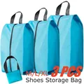 3PCS/set Shoes Storage Bags Outdoor Travel Beach Portable Pocket Waterproof Nylon Shoes Organizer