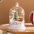Mini Christmas Trees in Glass Dome Christmas Decorations Children s Luminous Gifts Small Night Lights Tabletops Christmas Trees and Snow Decorations