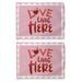 ThisWear Valentines Day Home Decor Gifts Love Lives Here Valentines Day 2 Pack Horizontal House Flags Pink