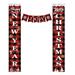 Keimprove Christmas Porch Sign Decorations Red Plaid Merry Christmas New Year Sign Xmas Hanging Banner Ornaments New Year Navidad Decor