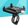 Universal Bike Phone Mount Holder Adjustable Aluminum Alloy Frame Mountain Bike Handlebar Holder Fit for iPhone X/8/8S/7/6s Note 8 S8/9/7 Nexus (Black)(Black)