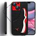 for Apple iPhone â€“ Colorful Aesthetic Fashion 3D Sneaker Designs Rugged case - Wireless Charging â€“ 360 Protections-Black