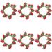 6Pcs Artificial Plant Wreaths Christmas Garland Pendants Xmas Hanging Decors