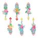 YDxl Faux Diamond Painting Bookmark Kit DIY Ornament Colorful Rhinestone Painting Feather Cross Pendant Faux Diamond Art Craft Projects for Kid Adult Beginners Blue 1 Set
