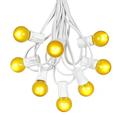 25 Foot G30 Outdoor Patio String Lights with 25 Yellow Globe Bulbs â€“ Indoor Outdoor String Lights â€“ Market Bistro CafÃ© Hanging String Lights â€“ C7/E12 Base - White Wire