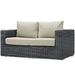 Afuera Living Patio Loveseat in Canvas Antique Beige