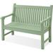 Efurden Garden Bench 2-Person Poly Lumber Patio Bench All-Weather Outdoor Benc for Garden Porch and Park (Green)