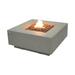 AMS Fireplace Brooklyn Square 40â€� Fire Pit Table - Natural Gas - Light Gray