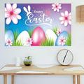 MSJUHEG Garden Decor Fall Garden Flag Easter Banner Holiday Decorations Egg Bunny Flag Background Cloth Holiday Party Photo Background Fall Decorations For Home Pink