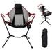 Portable Camping Chairs Versatile Folding Chair w/ Carrying Bag Outdoor Hammock Camping Chair Red