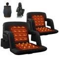 Slsy 25 2 Packs Heated Stadium Seats for Bleachers with Back Support Heated Stadium Chair for Outdoor Sport Events 6 Reclining Positions 3 Heat Modes 4 Pockets