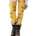 YFPWM Halloween Leggings for Women Halloween Print Tight Leggings High Waist Pants Ghost Yellow XL