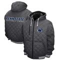 Men's Franchise Club Gray Penn State Nittany Lions Diamond Quilted Full-Zip Hoodie Jacket