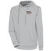 Men's Antigua Gray Nashville Predators Axe Bunker Tri-Blend Pullover Hoodie