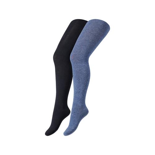 „Strumpfhose CAMANO „“Strumpfhose 2er Pack““ Gr. 122/128, blau (denim, navy) Kinder Strumpfhosen“