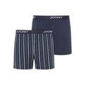 Boxershorts JOCKEY "Boxer Knit" Gr. XL, 2 St., blau (blau gestreift) Herren Unterhosen Hipster-Panty Herrenwäsche