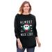 Plus Size Women's Disney Jack Skellington Fleece Sweatshirt by Disney in Black Jack Skellington (Size L)