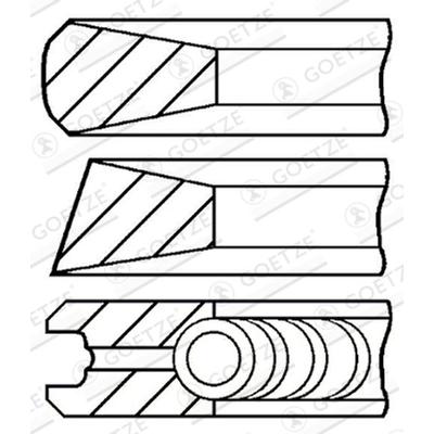 GOETZE ENGINE Kolbenringsatz Universal 08-442407-00 Image