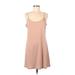 INC International Concepts Casual Dress - A-Line: Tan Solid Dresses - Women's Size 12