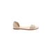 J.Crew Flats: Tan Print Shoes - Women's Size 6 1/2 - Open Toe