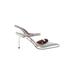 Banana Republic Heels: Pumps Stilleto Cocktail Party Silver Print Shoes - Women's Size 9 1/2 - Pointed Toe