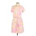 Old Navy Casual Dress - Mini High Neck Short sleeves: Pink Dresses - Women's Size Large