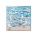 Stupell Industries Seagulls on Beach Shore Canvas Wall Art Design by Melissa Wang Canvas in Blue | 24 H x 24 W x 1.5 D in | Wayfair aw-721_cn_24x24