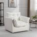 Barrel Chair - Latitude Run® Kaheen 35.4"Wide Modern Stylish Upholstered Swivel Barrel Chair w/ Removable Backrest & Cushion Linen/Wood | Wayfair