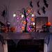 The Holiday Aisle® Halloween Table Decorations 18 Inch 36 LED Halloween Willow Tree w/ Pumpkin Bat Ghost Lights | 18 H x 4 W x 4 D in | Wayfair