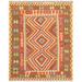 77 x 61 x 0.25 in Area Rug - Isabelline Stamatina Southwestern Handmade Rectangle 5'1" x 6'5" Area Rug in Multicolor | Wayfair