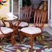 Alexander & Sheridan Inc. Cuba Dining Chair Upholstered/Wicker/Rattan/Genuine Leather in Brown | Wayfair CUB001-SI-SWS