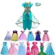 Costume Reine des Neiges pour Fille Robe de Princesse Frozen Tenue de Carnaval de Bal Elsa 2023