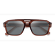Unisex s aviator Transparent Brown Plastic Prescription sunglasses - Eyebuydirect s Ray-Ban RB4397 Corrigan