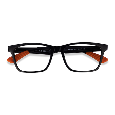 Unisex s rectangle Satin Black Plastic Prescription eyeglasses - Eyebuydirect s Ray-Ban RB7025